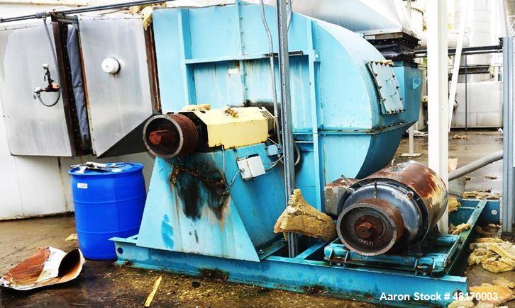 Used Regenerative Thermal Oxidizer (RTO). Designed airflow: 40000 SCFM. Actual airflow: 44000 SCFM (with purge air). Exhaust inlet temp: 350F. Combustion temp: 1500F. Com: high limit: 1800F. Rotor si...