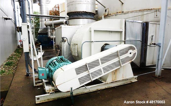 Used Regenerative Thermal Oxidizer (RTO). Designed airflow: 40000 SCFM. Actual airflow: 44000 SCFM (with purge air). Exhaust inlet temp: 350F. Combustion temp: 1500F. Com: high limit: 1800F. Rotor si...