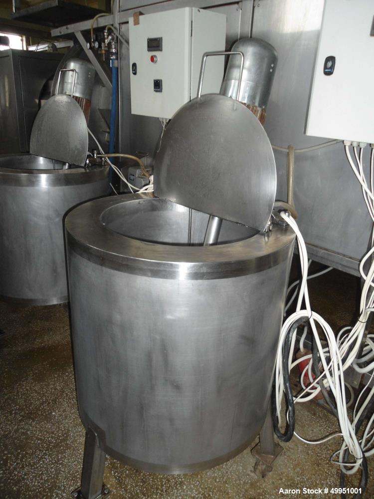 Used Schaaft Technologie GmbH Coating/Drying/Roaster/Cooling plant/line, type 800 PTEF for the  production of sweet cereals  products with a capacity of 220-330 lbs. (100-150 Kg.) per batch consistin...