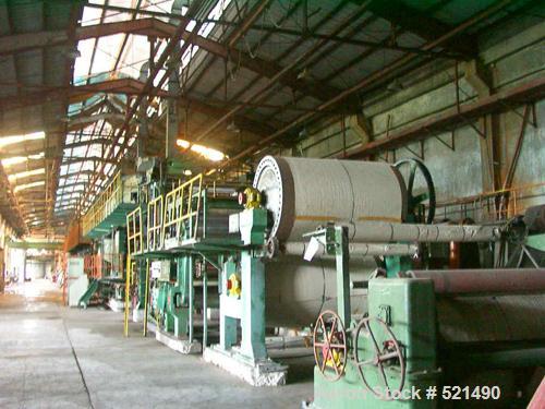 USED: Paper board plant, 50 tons/day (24 hours). Product width 70"(1778mm). Raw material: scrap paper. Final product: paper board for folders and boxes. Built 1994. Major items include feed conveyors...