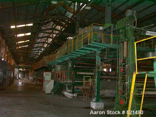 USED: Paper board plant, 50 tons/day (24 hours). Product width 70"(1778mm). Raw material: scrap paper. Final product: paper board for folders and boxes. Built 1994. Major items include feed conveyors...