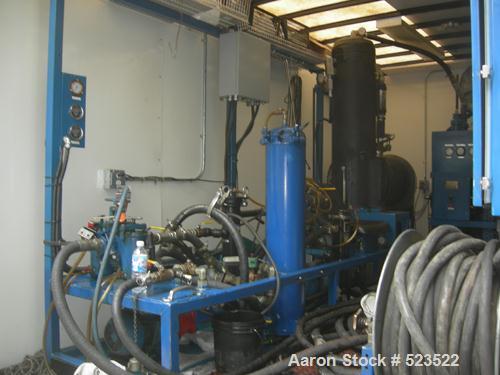 USED: Portable industrial lubricant cleaning and filtration unit consisting of (1) Caryle compressor, model 06DR-8206-DC3650, serial#4696MD8684, 3 hp, approximately 20 cfm; (1) Busch rotary vane vacu...