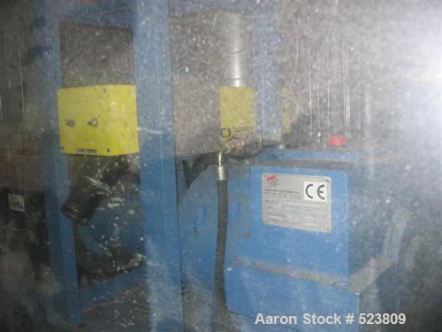 USED: Plastic recycling plant with an inlet capacity of 1760 lbs(800 kgs) and an extruded output capacity of 825 lbs (375 kgs) perhour, consisting of: (1) Skals Maskinfabrik type KT case emptyingdevi...