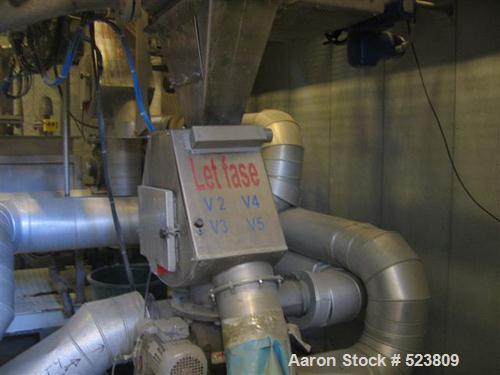 USED: Plastic recycling plant with an inlet capacity of 1760 lbs(800 kgs) and an extruded output capacity of 825 lbs (375 kgs) perhour, consisting of: (1) Skals Maskinfabrik type KT case emptyingdevi...