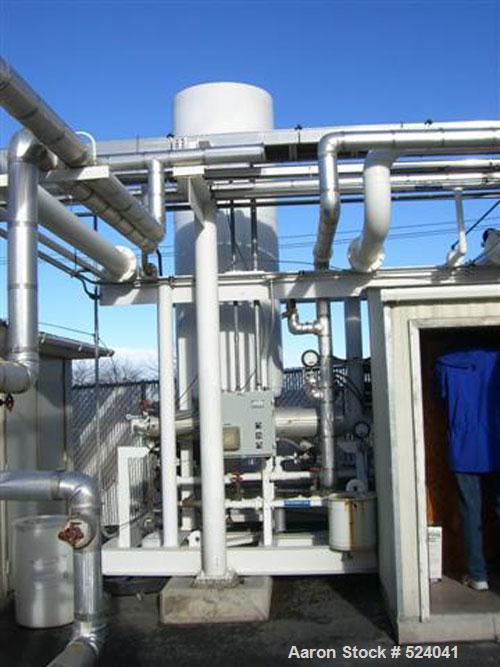 USED: Nitrogen plant, 42,000 SCFH electronic grade nitrogen gasgenerating plant. Produces gaseous nitrogen at less than 3 ppmvimpurity at 100 psi(g). Power consumptin 400 kW all-inclusive. Cryostar E...