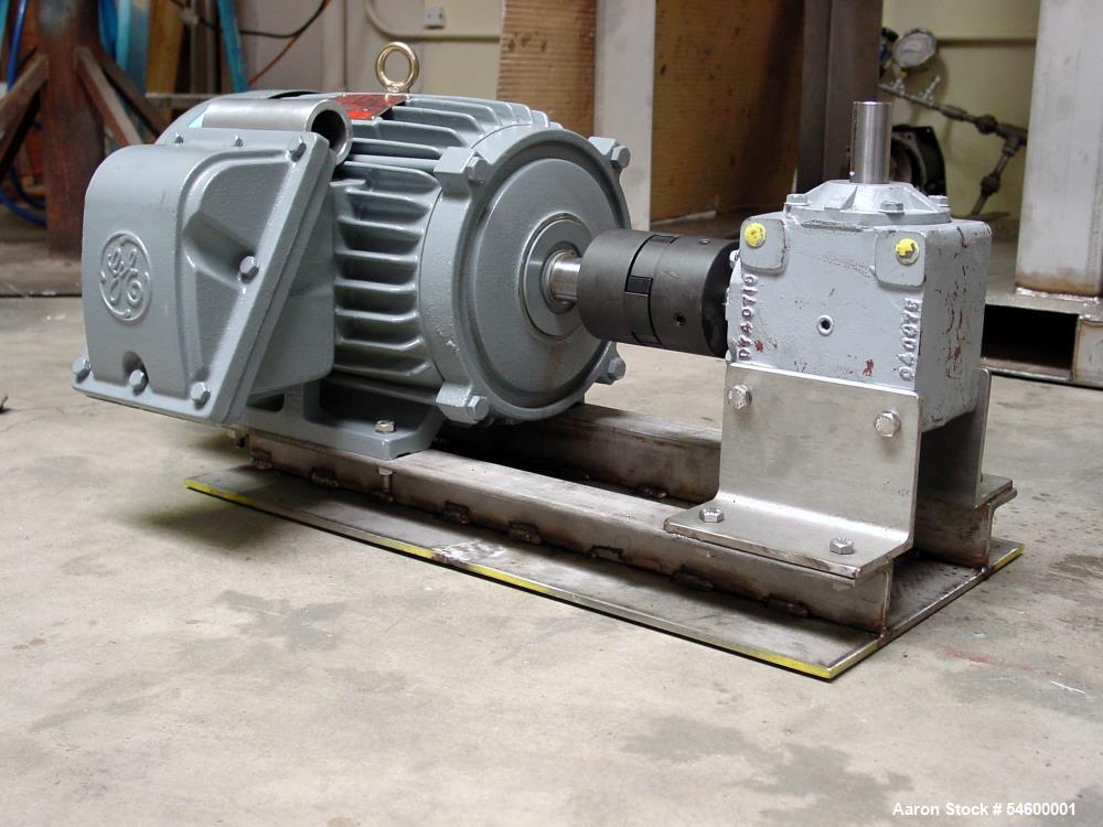Used 220 Gallon Stainless Steel Petroleum Mixing Tank & Metered Transfer System – 5 HP Agitator with Blackmer Pump