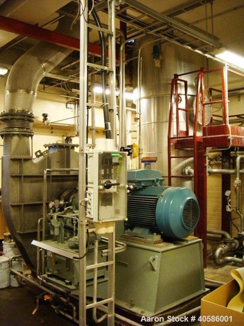 Used Falling Film Evaporation Plant engineered  by Ahlstrom Heat Engineering.  Designed to evaporate 4000 liters of liquid out of 2.5-5% dry matter solution and concentrate it up to 50% solution with...