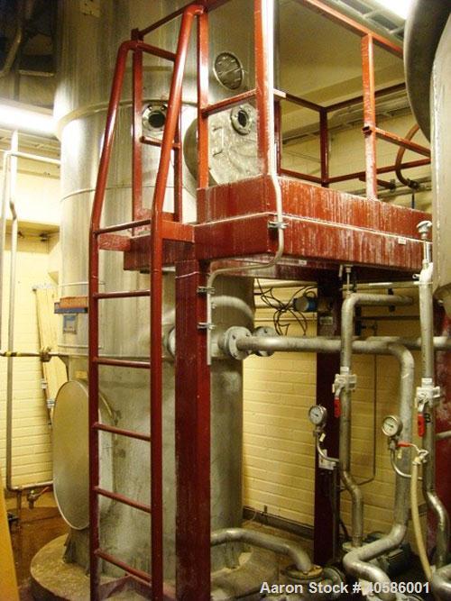 Used Falling Film Evaporation Plant engineered  by Ahlstrom Heat Engineering.  Designed to evaporate 4000 liters of liquid out of 2.5-5% dry matter solution and concentrate it up to 50% solution with...