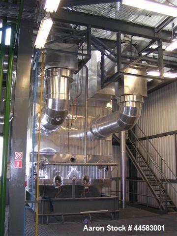 Used Complete Solid State Polycondensation Plant (SSP), produced bottle grade PET resin.  Manufactured by Buhler AG and comprised of (1) SSP 45 line with a capacity of 60 mt/day, built 1995.  (1) SSP...