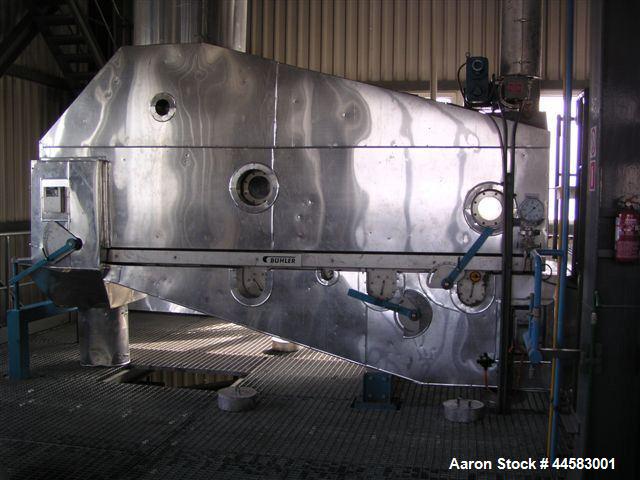 Used Complete Solid State Polycondensation Plant (SSP), produced bottle grade PET resin.  Manufactured by Buhler AG and comprised of (1) SSP 45 line with a capacity of 60 mt/day, built 1995.  (1) SSP...