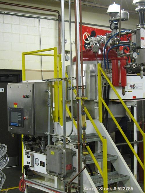 USED: CB Mills RHS-30 (Red Head) Vacuum Recovery System. Complete system with vertical stainless steel tank, 300 gallon / 500 gallon, with Spang pressure and vacuum relief valves. Manufactured in 200...