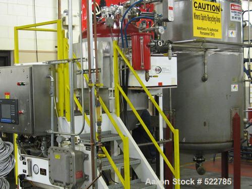 USED: CB Mills RHS-30 (Red Head) Vacuum Recovery System. Complete system with vertical stainless steel tank, 300 gallon / 500 gallon, with Spang pressure and vacuum relief valves. Manufactured in 200...