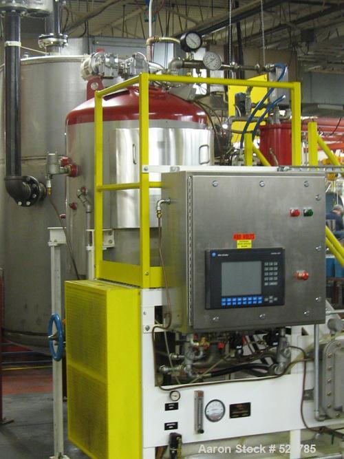 USED: CB Mills RHS-30 (Red Head) Vacuum Recovery System. Complete system with vertical stainless steel tank, 300 gallon / 500 gallon, with Spang pressure and vacuum relief valves. Manufactured in 200...
