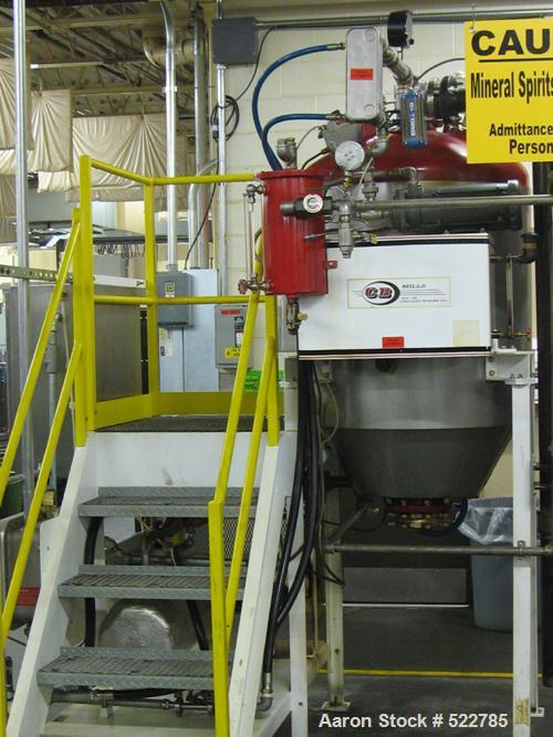 USED: CB Mills RHS-30 (Red Head) Vacuum Recovery System. Complete system with vertical stainless steel tank, 300 gallon / 500 gallon, with Spang pressure and vacuum relief valves. Manufactured in 200...