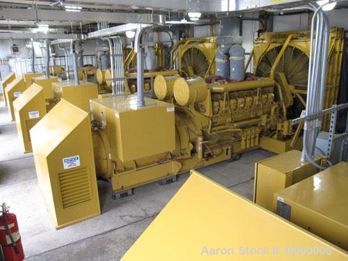 Used Caterpillar 8 MW / 13.8 kV Power Plant, diesel fueled, consisting of the following: (4) CAT 3516 gen sets. Used Caterpillar 2000 kW standby / 1825 kW prime diesel generator sets. CAT 3516 engine...