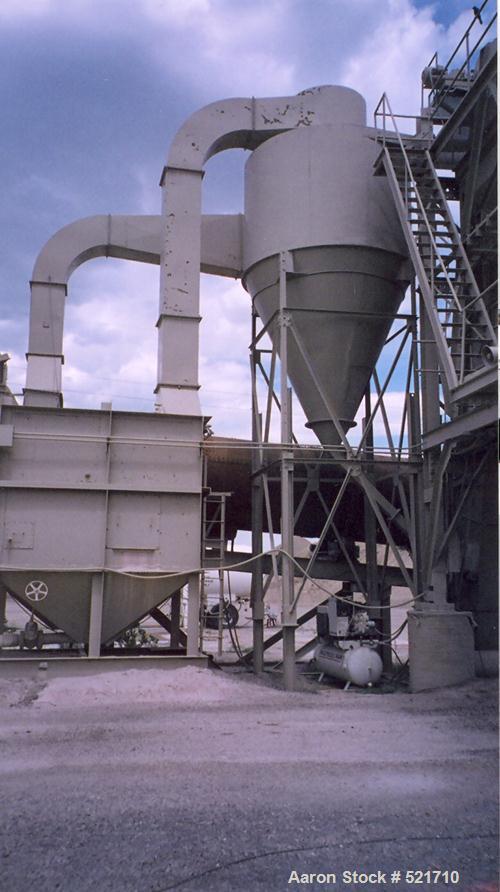 USED: Cedar Rapids 3000 lb batch asphalt plant, complete with 3 bin cold feed, scalping screen, conveyors, wet scrub dust control, computer controls, computerized weigh system and printout, Genco bur...