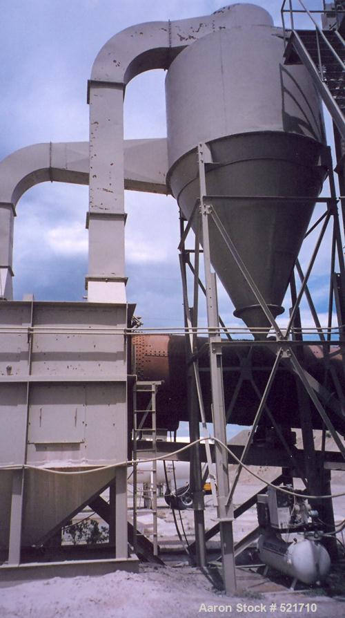USED: Cedar Rapids 3000 lb batch asphalt plant, complete with 3 bin cold feed, scalping screen, conveyors, wet scrub dust control, computer controls, computerized weigh system and printout, Genco bur...