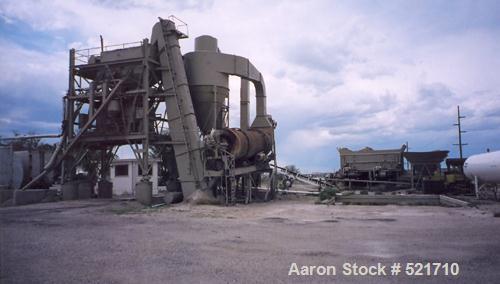 USED: Cedar Rapids 3000 lb batch asphalt plant, complete with 3 bin cold feed, scalping screen, conveyors, wet scrub dust control, computer controls, computerized weigh system and printout, Genco bur...