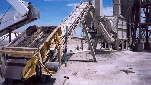 USED: Cedar Rapids 3000 lb batch asphalt plant, complete with 3 bin cold feed, scalping screen, conveyors, wet scrub dust control, computer controls, computerized weigh system and printout, Genco bur...