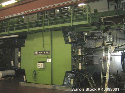 Used-Complete Printing Plant. Fischer & Krecke printing machine, capacity 980 feet/minute, maximum printing width 50" (1650 ...