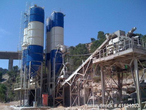 Used Frumecar CP 3002 Semi-Mobile Wet Concrete Batching Plant. Capacity 3180 cubic feet/hour (90 m3/h). Plant consists of (1) set of 4 hoppers, total capacity 1413 cubic feet (40 m3) with 2 electric ...