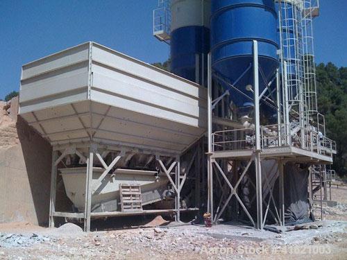 Used Frumecar CP 3002 Semi-Mobile Wet Concrete Batching Plant. Capacity 3180 cubic feet/hour (90 m3/h). Plant consists of (1) set of 4 hoppers, total capacity 1413 cubic feet (40 m3) with 2 electric ...
