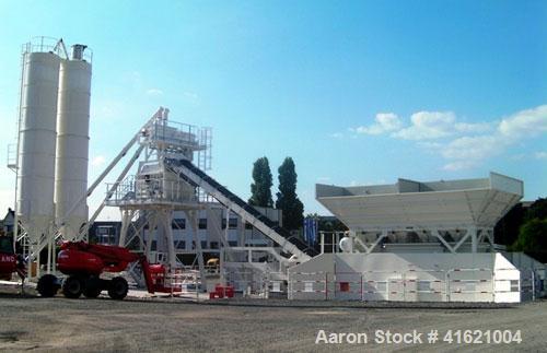 Unused- Frumecar CP3302 Cowete Concrete Plant, capacity 3531 cubic feet/hour (100 m3/h), 106 cubic feet (3 m3) per batch, comprised of: (4) 353 cubic feet (10 m3) hoppers totaling 1412 cubic feet (40...