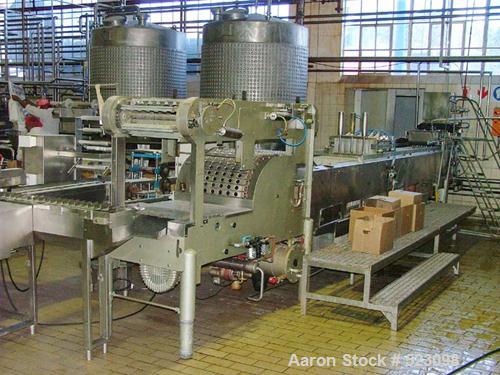 USED: Glacier 600 ice cream extrusion line. Line capacity 10,000 to12,000 units per hour. Includes freezing tunnel, dipping ...