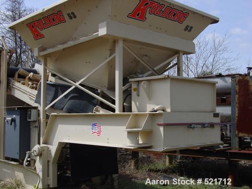 USED: Kohlberg/Portec portable pugmill, model 53, Built 1996. 100 tons/hour, 48" x 5' extended to 15', 36" wide conveyor.