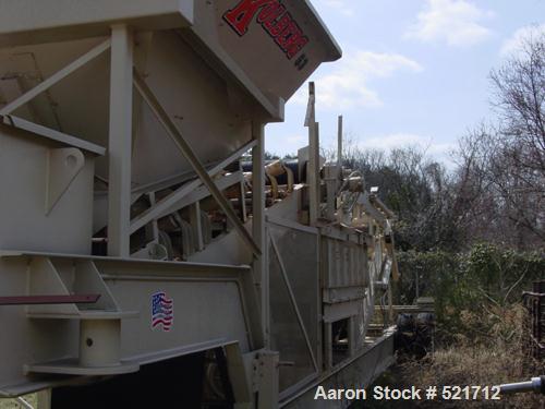 USED: Kohlberg/Portec portable pugmill, model 53, Built 1996. 100 tons/hour, 48" x 5' extended to 15', 36" wide conveyor.