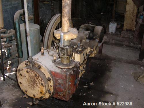 USED: Mazzoni, Weber & Scylender soap production line. Includesstainless steel soap pump; drying unit (2 cyclones, vacuum pump,3 paromatric condenser units for water and vapor from boiler) produces 7...