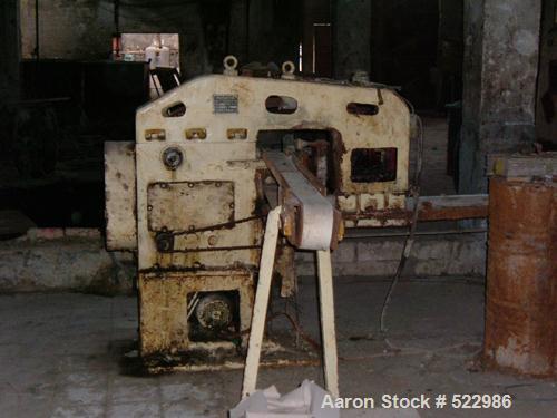 USED: Mazzoni, Weber & Scylender soap production line. Includesstainless steel soap pump; drying unit (2 cyclones, vacuum pump,3 paromatric condenser units for water and vapor from boiler) produces 7...