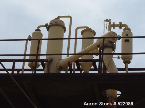 USED: Mazzoni, Weber & Scylender soap production line. Includesstainless steel soap pump; drying unit (2 cyclones, vacuum pump,3 paromatric condenser units for water and vapor from boiler) produces 7...
