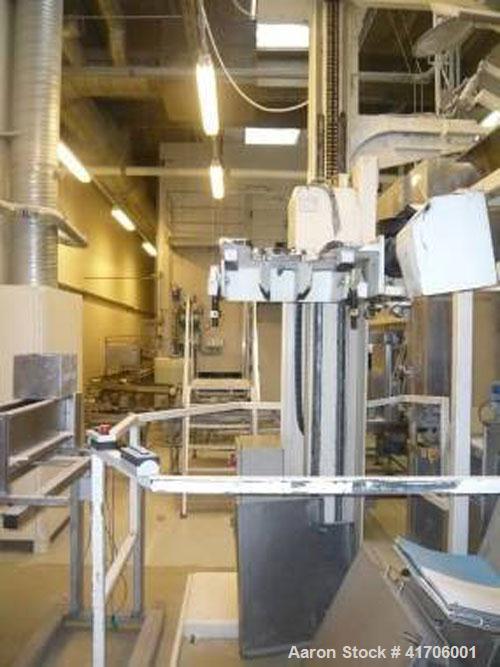 Used Mecatherm Complete Baguette Plant. Bowl filter, pre-portioner, divider, pre-proofer, final proofer, seeder/sprinkler system, cutting station, oven, pre-cooling, freezer -40 deg C (-40 deg F), pu...