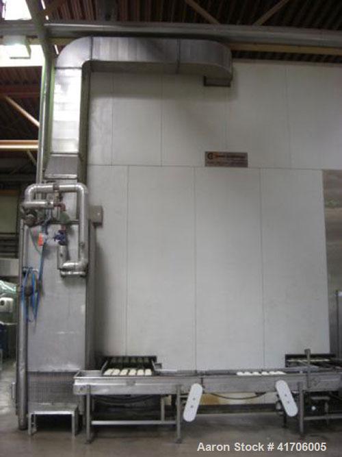 Used Mecatherm Baguette Line, output capacity 24,000 baguettes.Comprised of: (2) Mecatherm 2500 baguette lines dough divider, master roll, partial device for rolls, metal sheets transportation.(1) Cu...