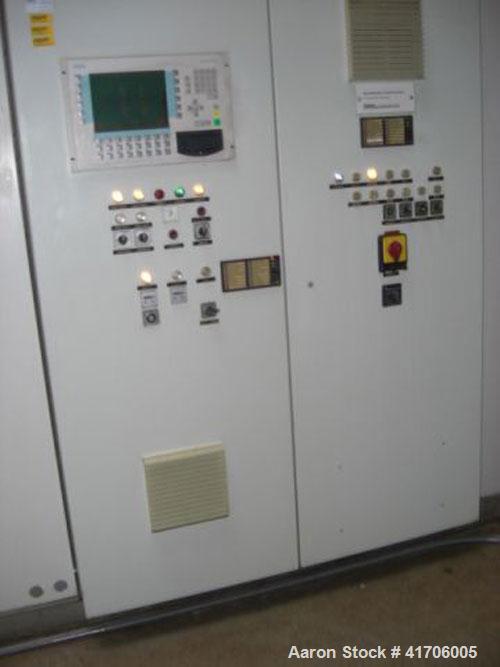 Used Mecatherm Baguette Line, output capacity 24,000 baguettes.Comprised of: (2) Mecatherm 2500 baguette lines dough divider, master roll, partial device for rolls, metal sheets transportation.(1) Cu...