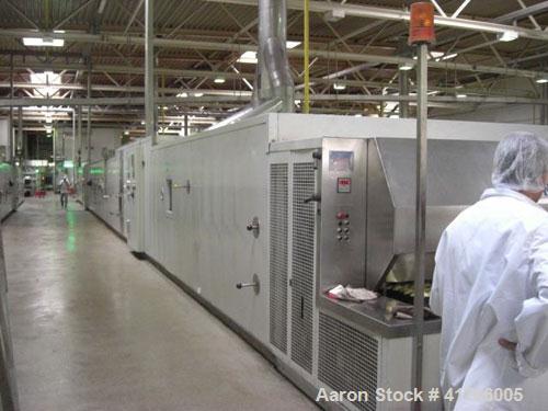 Used Mecatherm Baguette Line, output capacity 24,000 baguettes.Comprised of: (2) Mecatherm 2500 baguette lines dough divider, master roll, partial device for rolls, metal sheets transportation.(1) Cu...
