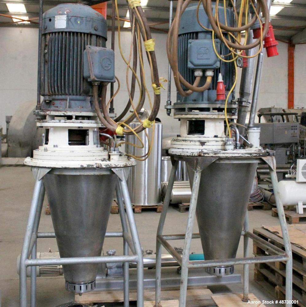 Used Niro Milk Powder Production Facility. Includes: (3) Niro fluid bed dryers. (2) Niro f 60 Atomizers, 45 kW. Feed air ventilator, 55 kW. Exhaust air ventilator, 90 kW. Brunner dehumidifier unit. (...