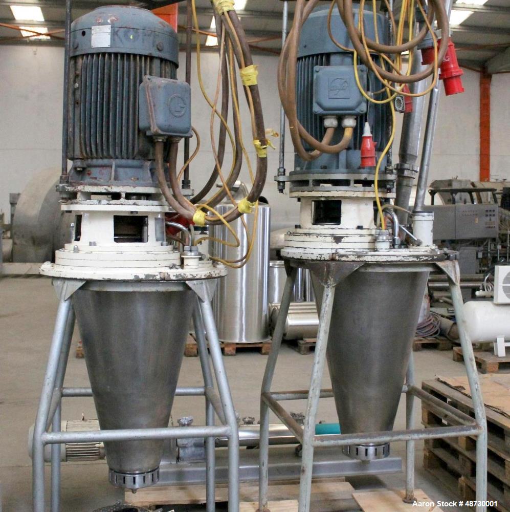 Used- Niro Milk Powder Production Facility. Includes: (3) Niro fluid bed dryers. (2) Niro f 60 Atomizers, 45 kW. Feed air ve...