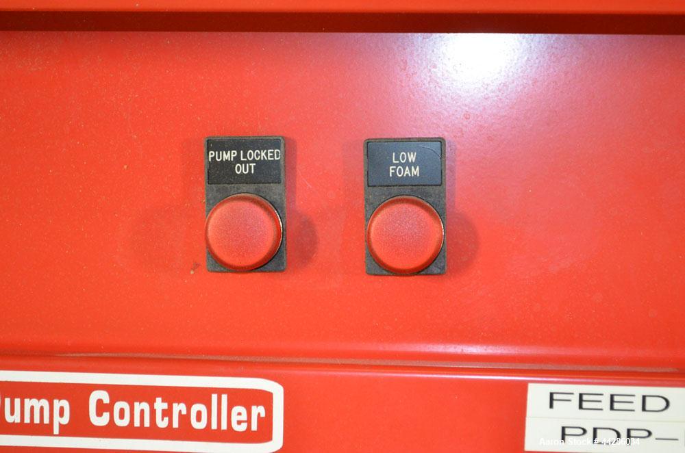Used Ansul Foam Fire Suppression System Consisting Of: (1) Joslyn Clark Ansul Wall Mounted Fire Suppression System Foam Pump Controller, Model C6A1244F11, serial#240016. Maximum Water Pressure 300 ps...