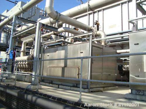 Used Durr Type Ecopure RTO Thermal Oxidization Unit. Flow rate approximately 5800 to 15000 m3/hour. Burner capacity 526 kw with combustion chamber temperature of 920 deg C, inlet temperature of 20 de...