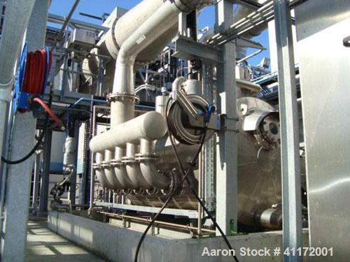 Used Durr Type Ecopure RTO Thermal Oxidization Unit. Flow rate approximately 5800 to 15000 m3/hour. Burner capacity 526 kw with combustion chamber temperature of 920 deg C, inlet temperature of 20 de...