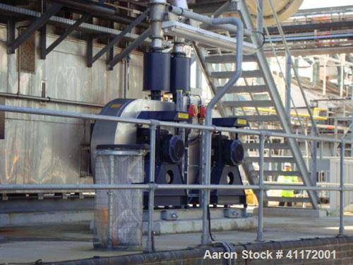 Used Durr Type Ecopure RTO Thermal Oxidization Unit. Flow rate approximately 5800 to 15000 m3/hour. Burner capacity 526 kw with combustion chamber temperature of 920 deg C, inlet temperature of 20 de...