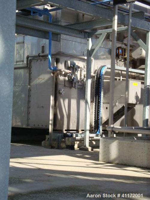 Used Durr Type Ecopure RTO Thermal Oxidization Unit. Flow rate approximately 5800 to 15000 m3/hour. Burner capacity 526 kw with combustion chamber temperature of 920 deg C, inlet temperature of 20 de...