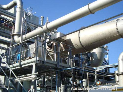 Used Durr Type Ecopure RTO Thermal Oxidization Unit. Flow rate approximately 5800 to 15000 m3/hour. Burner capacity 526 kw with combustion chamber temperature of 920 deg C, inlet temperature of 20 de...