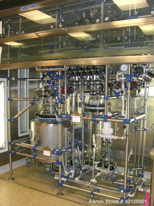 Used Pharmaceutical Kilo Production Facility consisting of:  Reactor Trains (3 OFF) - Used QVF Dedietrich approximately 80 liter capacity reactor trains which include Dedietrich 80 liter glass lined ...