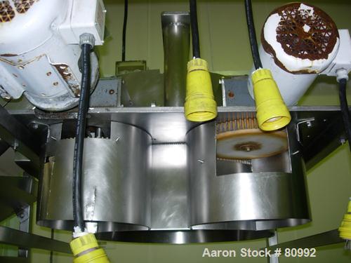 Used Cabbage Preparation Line Consisting Of: (1) Dual lane cabbage corer/cutter. (1) 24" diameter dual Kibby shredder with (2) 1/2 hp, (2) 3 hp motors. (1) 24" diameter Kibby shredder with 2 hp, 3 hp...