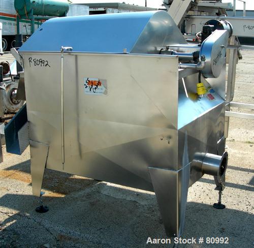 Used Cabbage Preparation Line Consisting Of: (1) Dual lane cabbage corer/cutter. (1) 24" diameter dual Kibby shredder with (2) 1/2 hp, (2) 3 hp motors. (1) 24" diameter Kibby shredder with 2 hp, 3 hp...