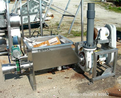 Used Cabbage Preparation Line Consisting Of: (1) Dual lane cabbage corer/cutter. (1) 24" diameter dual Kibby shredder with (2) 1/2 hp, (2) 3 hp motors. (1) 24" diameter Kibby shredder with 2 hp, 3 hp...