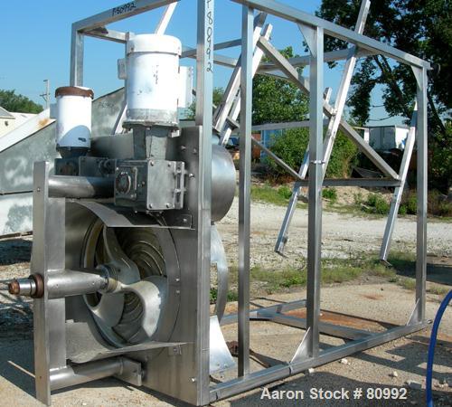 Used Cabbage Preparation Line Consisting Of: (1) Dual lane cabbage corer/cutter. (1) 24" diameter dual Kibby shredder with (2) 1/2 hp, (2) 3 hp motors. (1) 24" diameter Kibby shredder with 2 hp, 3 hp...